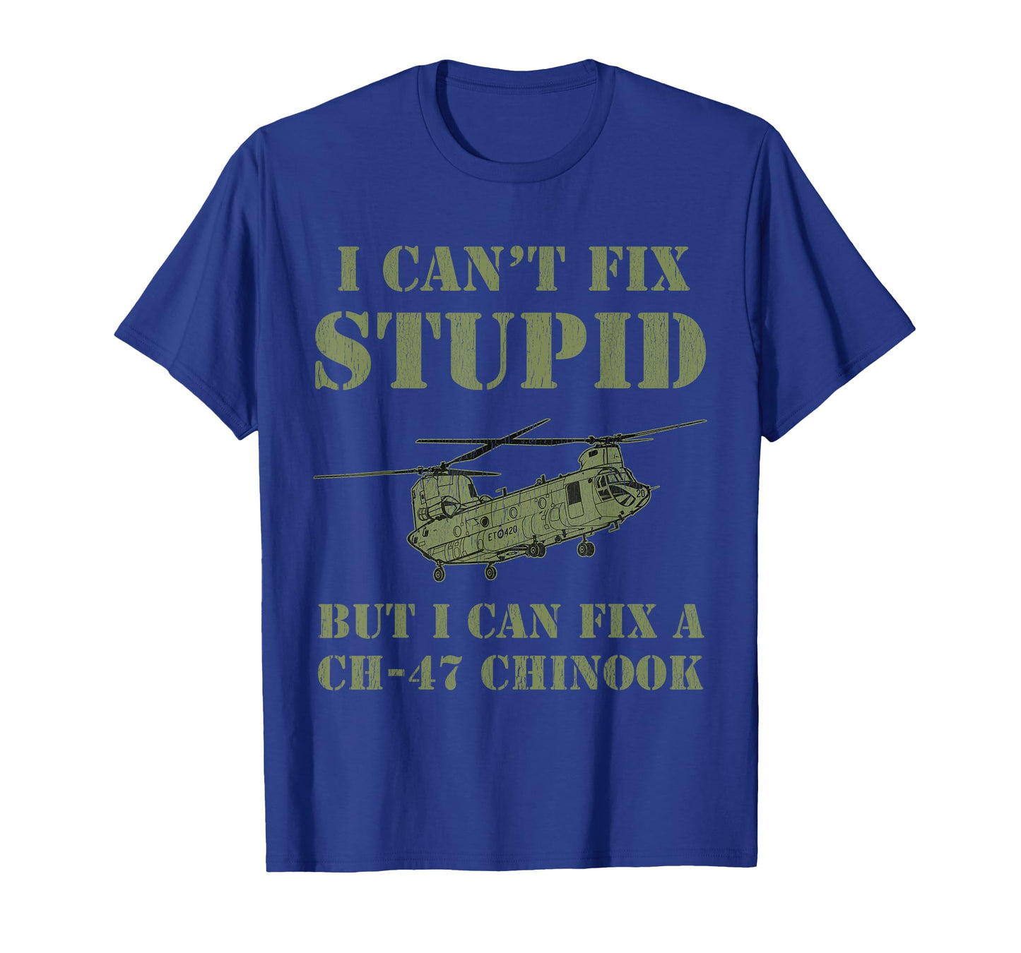 Chinook Helicopter Mechanic Funny Retired Veteran T-Shirt