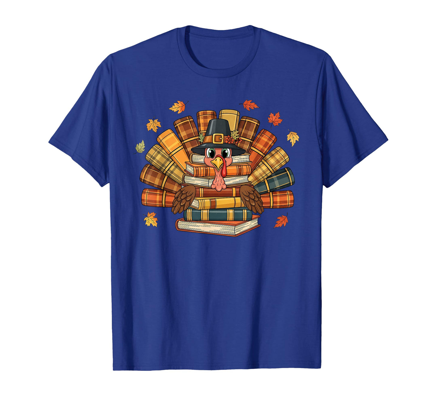 Thanksgiving Turkey Reading Book Fall Season Teacher Costume T-Shirt