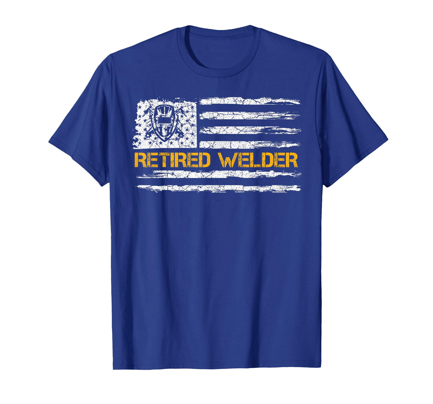 Vintage USA American Flag Retired Welder Retirement Welding T-Shirt