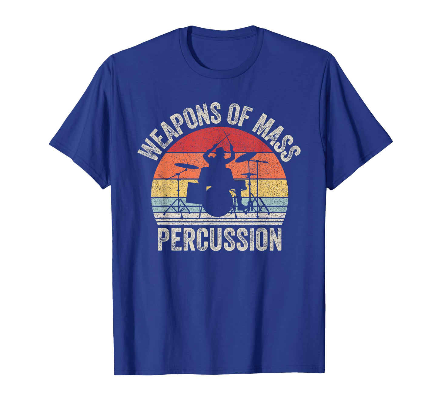 Vintage Retro Weapons of Mass Percussion Drummer T-Shirt