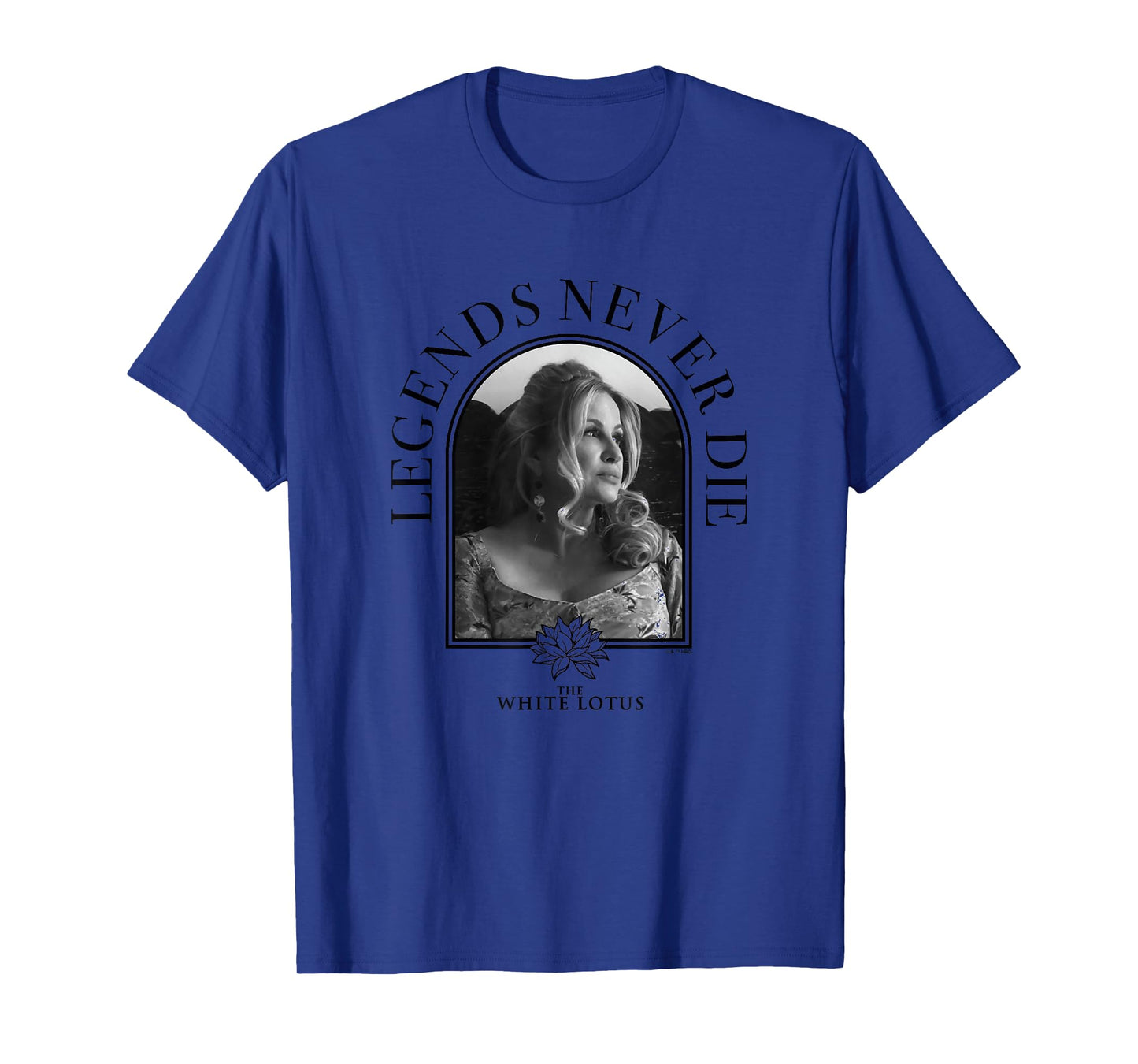 The White Lotus Black & White Tanya Legends Never Die Frame T-Shirt