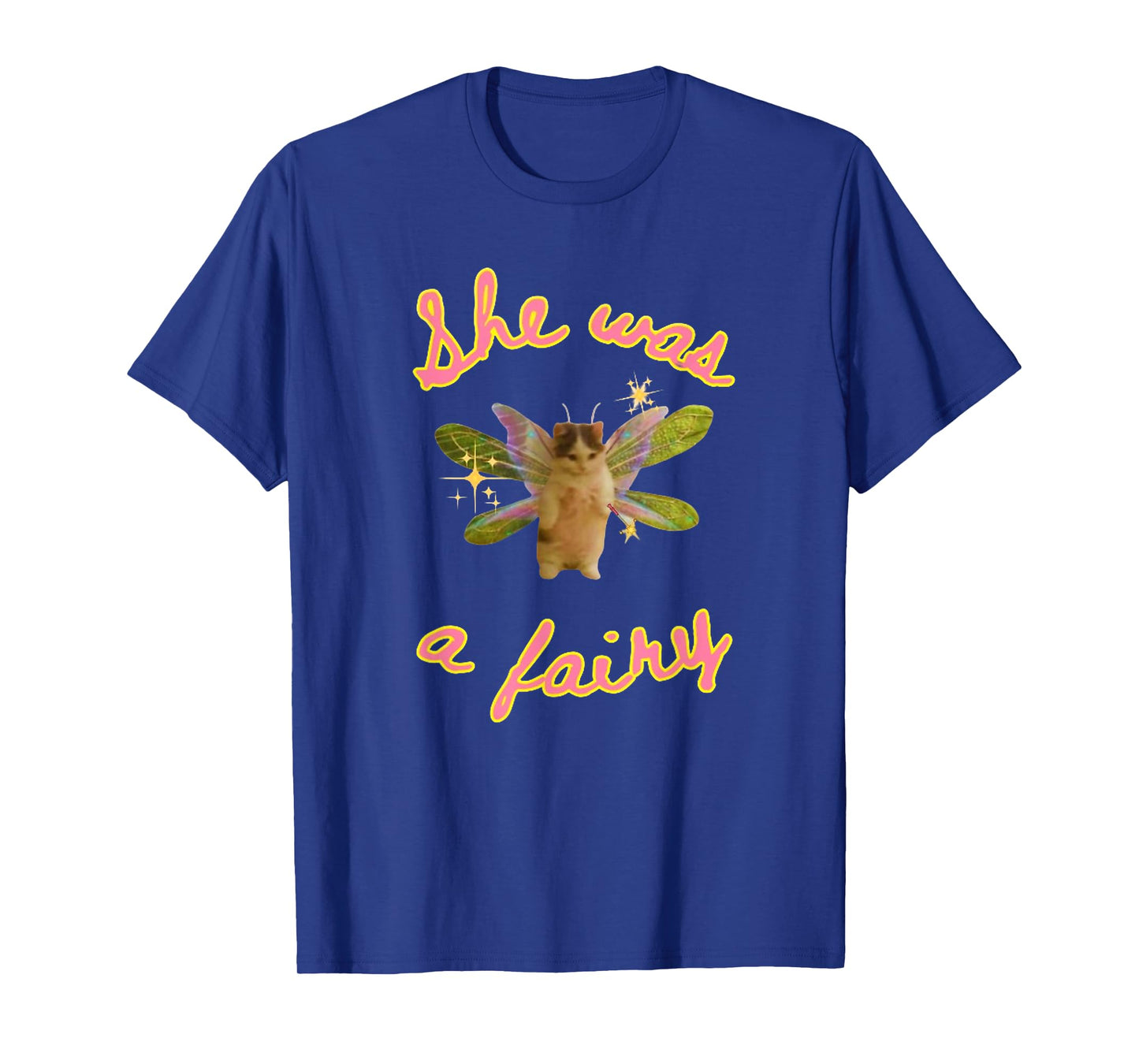 She was A Fairy Meme, Funny Cat Meme Gift T-Shirt