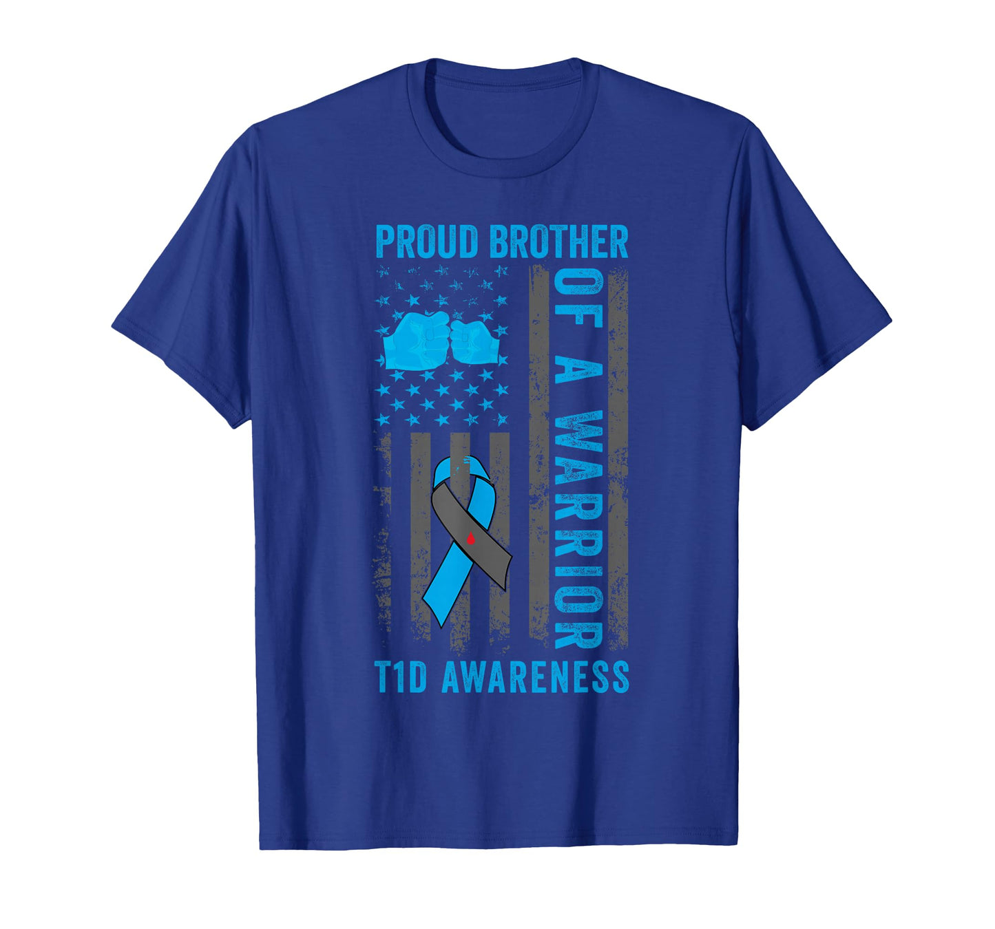 Proud Brother Of A T1D Warrior Type 1 Diabetes Awareness T-Shirt