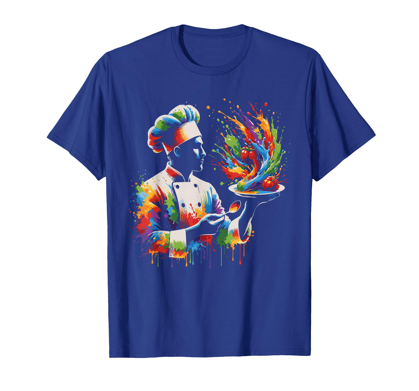 Colorful Chef Design with Splash Art, Kitchen Cooking Lovers T-Shirt