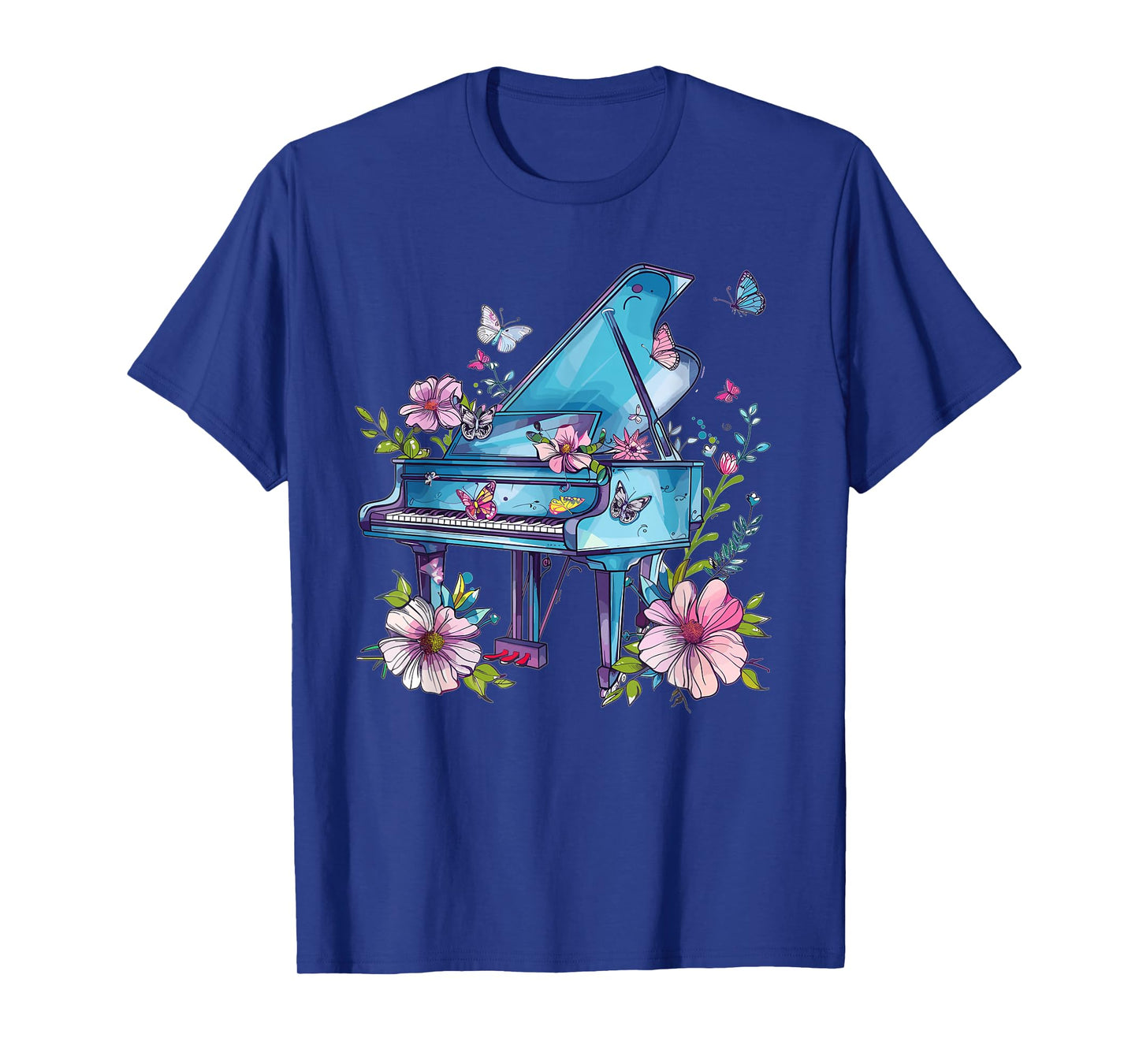 Colorful Piano With Flowers I Music Piano T-Shirt