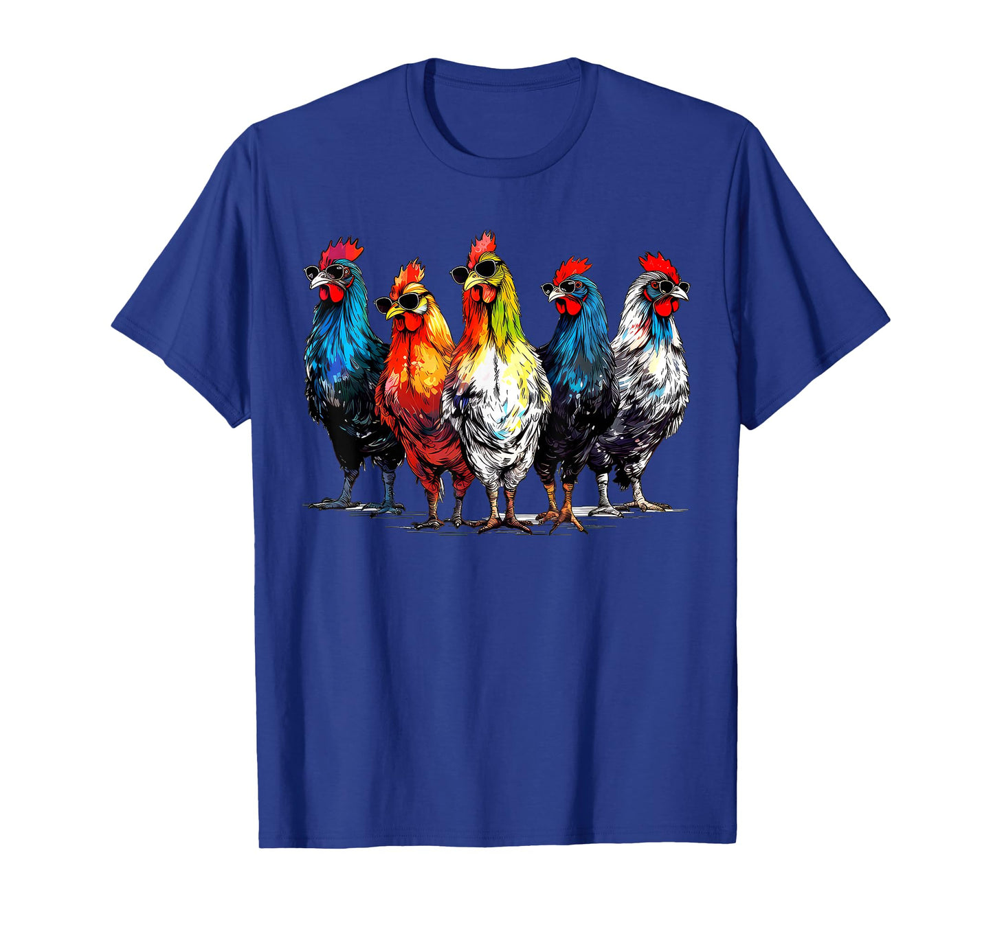 Cool Rooster Wearing Sunglasses Farmer Retro Farm Animals T-Shirt