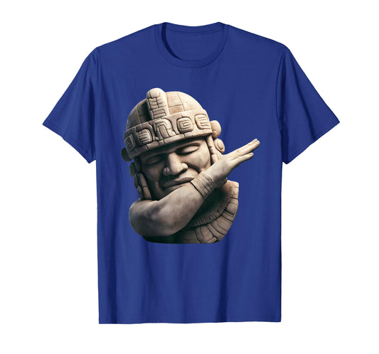 Olmec Colossal Head Dabbing Giant Statues Mexico Funny T-Shirt