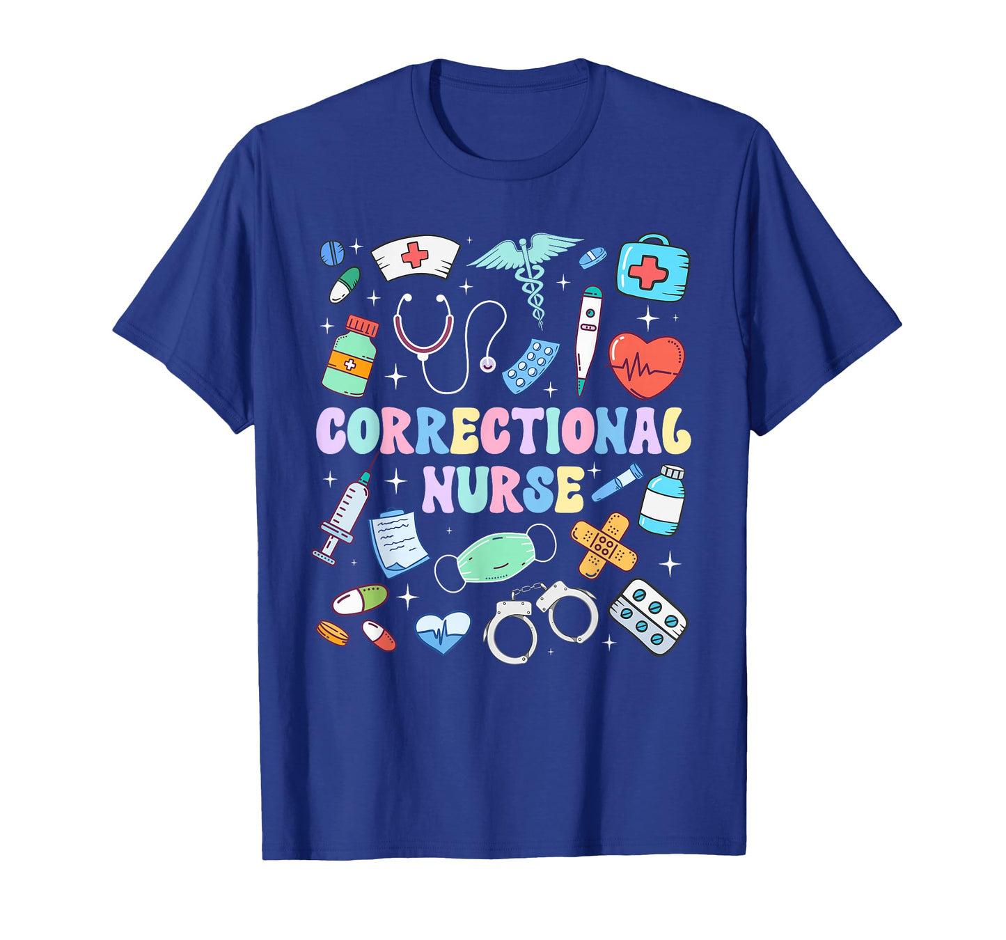 Correctional Nurse Groovy Prison Nurse Corrections Nursing T-Shirt