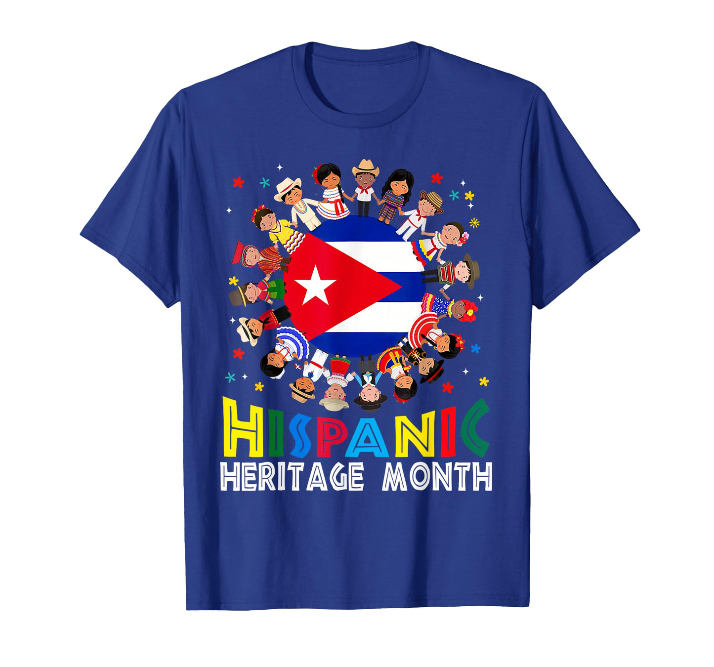 Cuban Flag Hispanic Heritage Cuba Boy Girl Kids T-Shirt