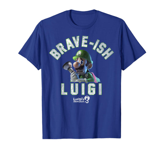 Luigi's Mansion 3 Brave-ish Luigi Portrait T-Shirt