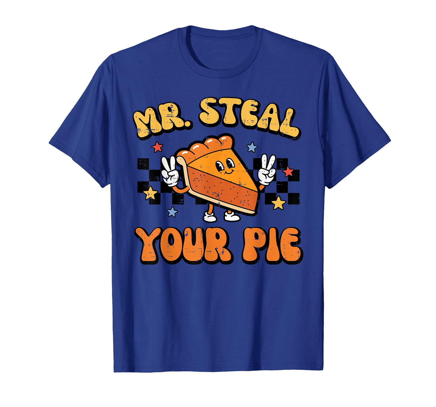 Thanksgiving Mr Steal Your Pie Retro Fall Boys Kids Toddler T-Shirt