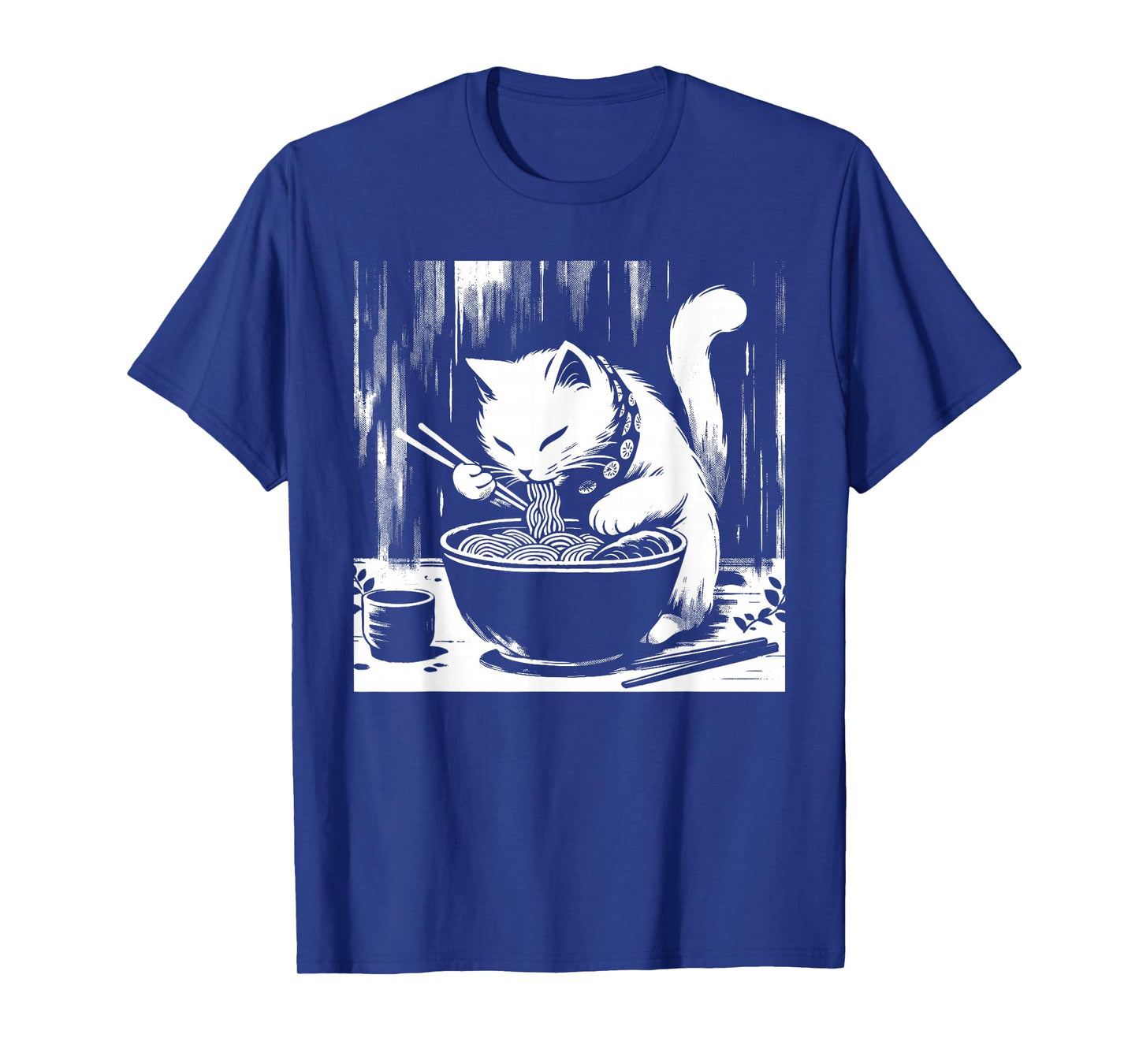 Retro Japanese Kawaii Anime Ramen Men Kids Women Cat Ramen T-Shirt