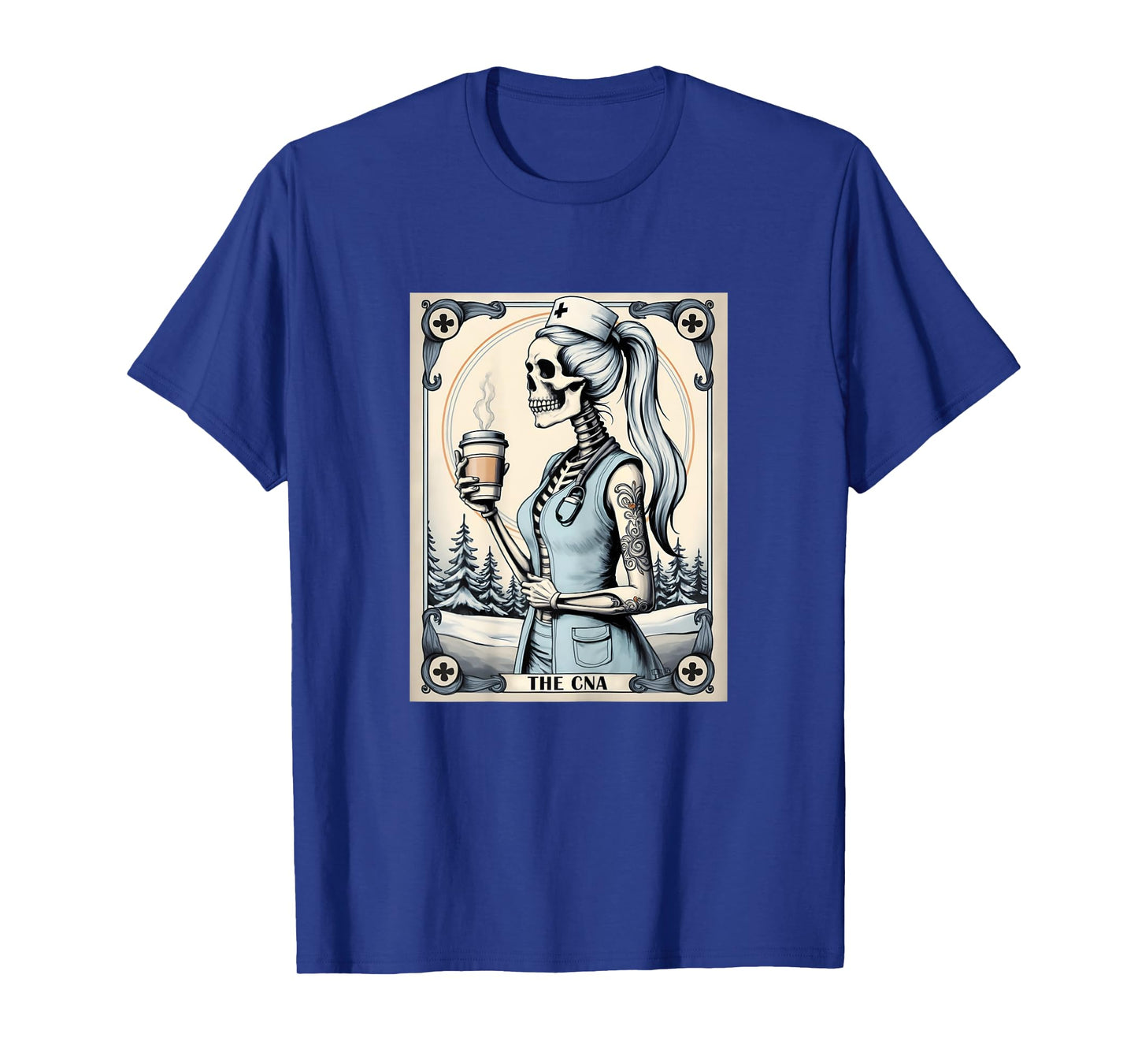 Certified Nurse Assistant Tarot Card Skeleton CNA Halloween T-Shirt