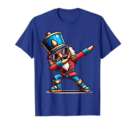 Christmas Nutcracker Dabbing Boys Santa Xmas Funny T-Shirt