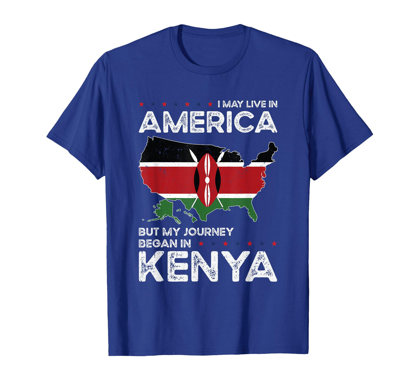 Kenyan American Patriot USA Grown Kenya US Flag T-Shirt
