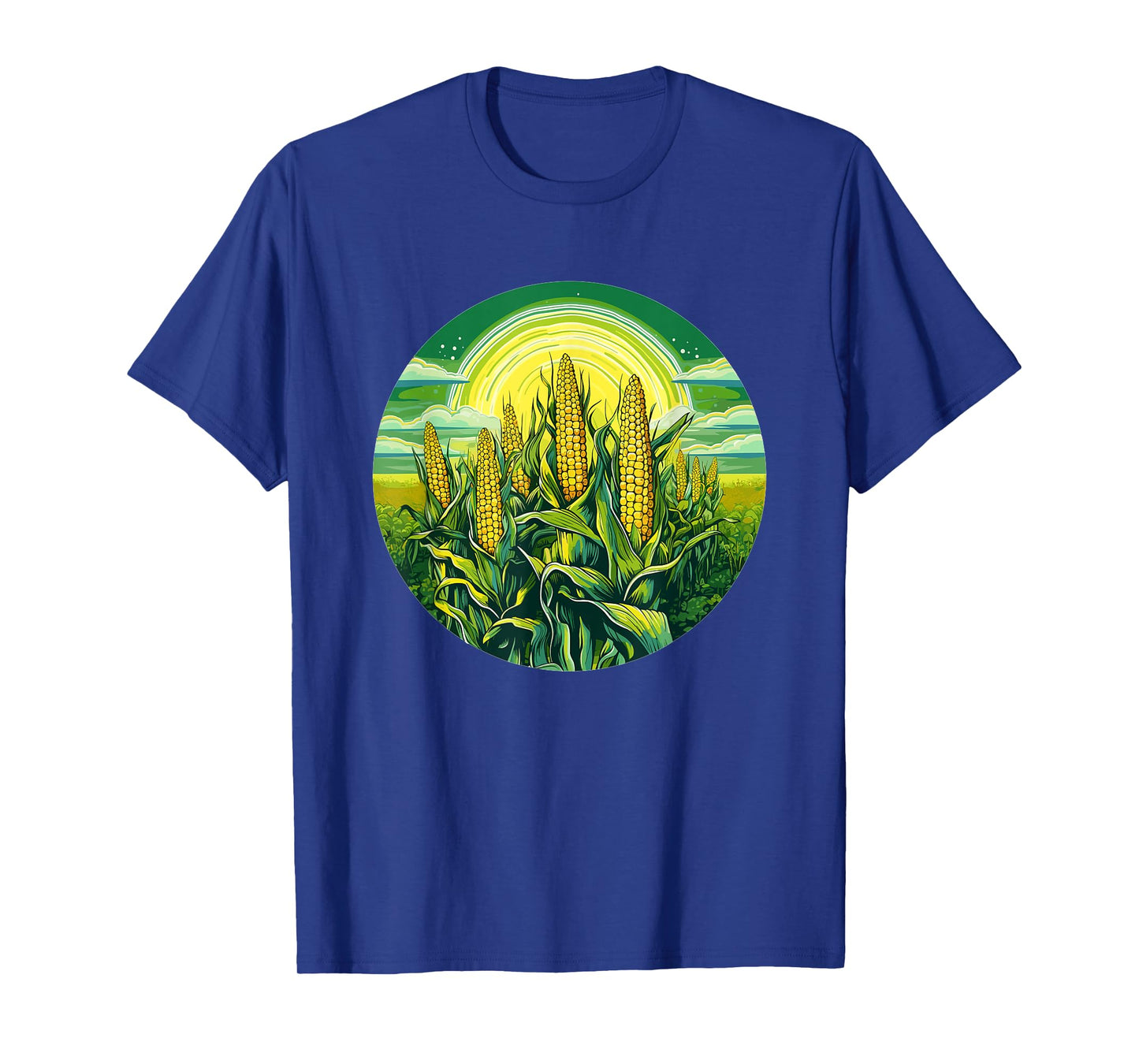 Cornfield Under Radiant Sun Nature Scene T-Shirt