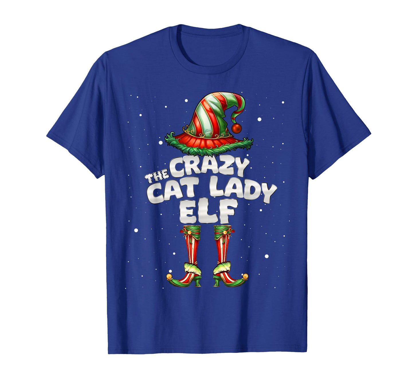 The Crazy Cat Lady Elf Family Matching Group Christmas T-Shirt