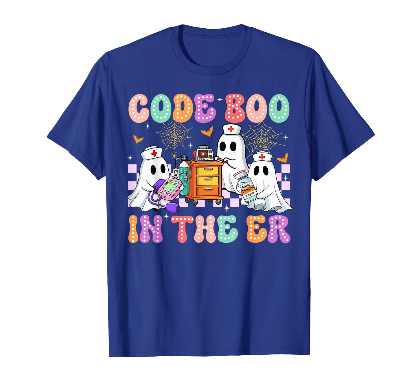 Code Boo In The ER Nurse Ghost Halloween Costume Nursing T-Shirt