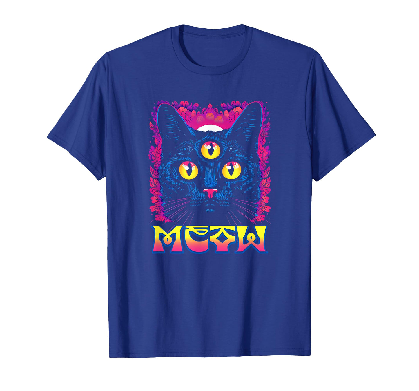 Rainbow Witch Cat With All Seeing 3rd Eye T-Shirt
