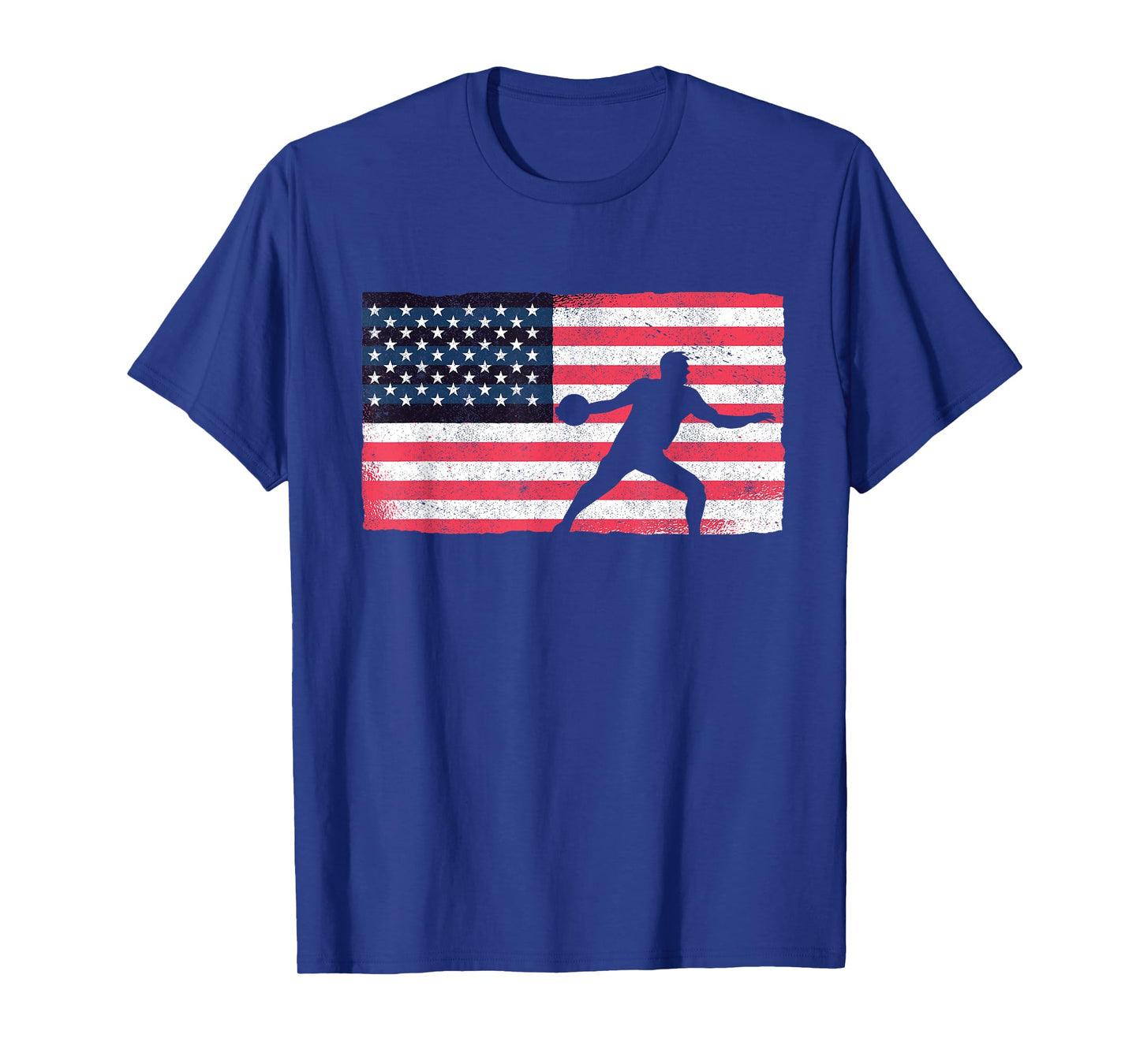 Discus Thrower American Flag Track And Field Throwing Discus T-Shirt