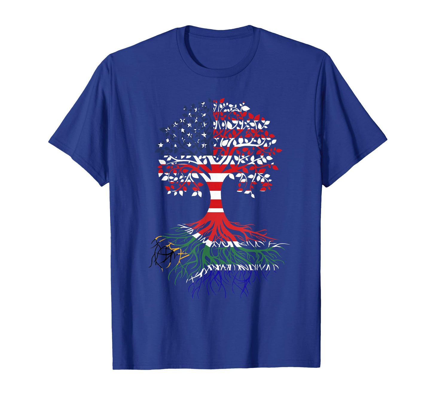 South African Roots American Grown Tree Flag T-Shirt