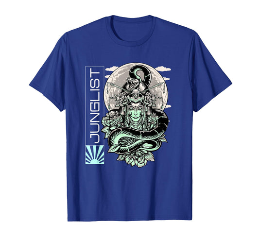 Jungle 174 BPM DnB Music Liquid EDM Drum and Bass Snake T-Shirt