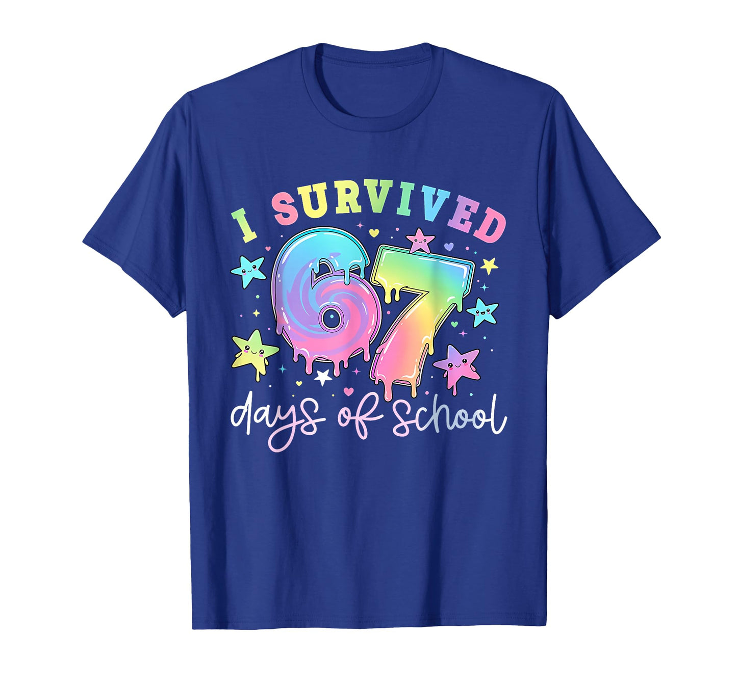 I Survived 67 Days of School Funny 67 Teachers Students Meme T-Shirt
