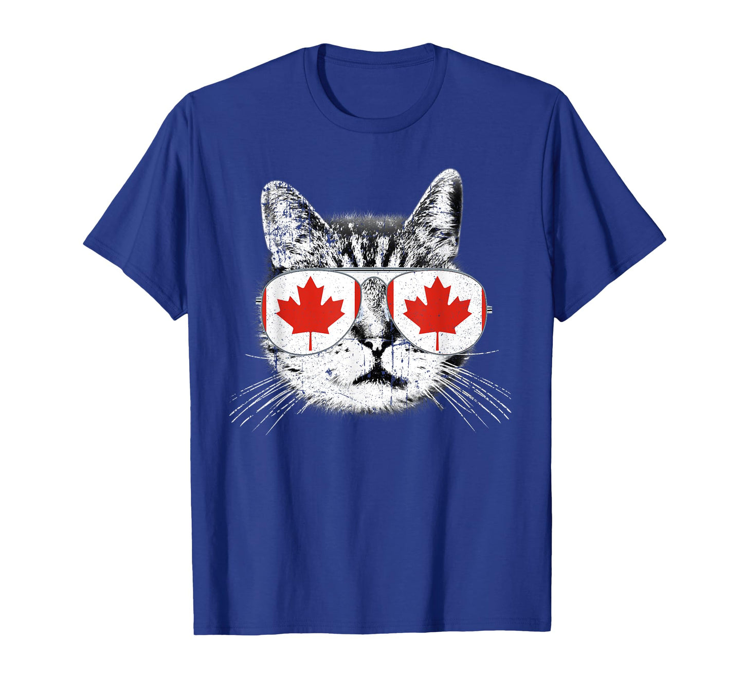 Canada Flag Canadian Cat Sunglasses Funny T Shirt Men Women T-Shirt