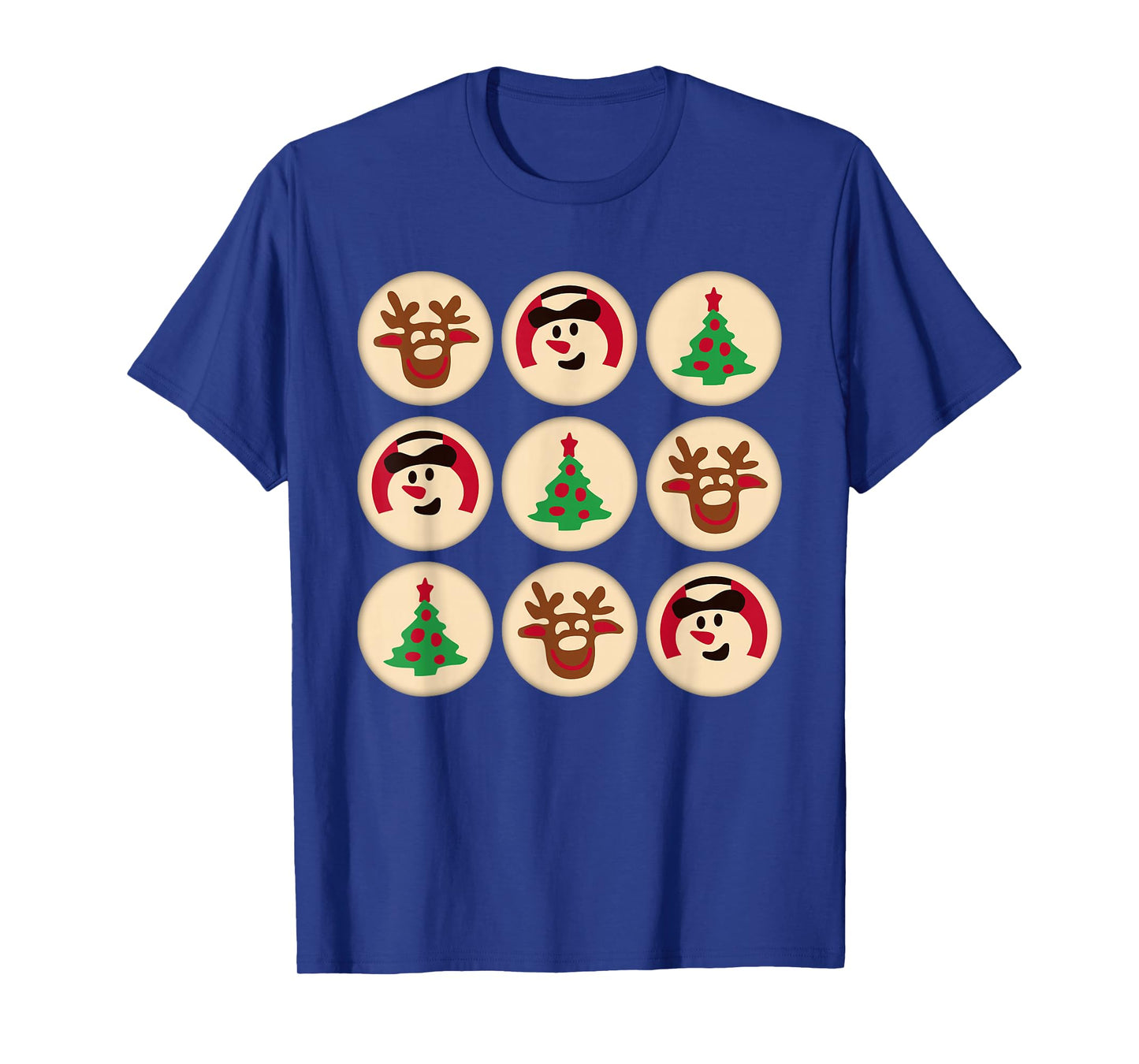Christmas Cute Sugar Cookie Christmas Tree Snowman Reindeer T-Shirt