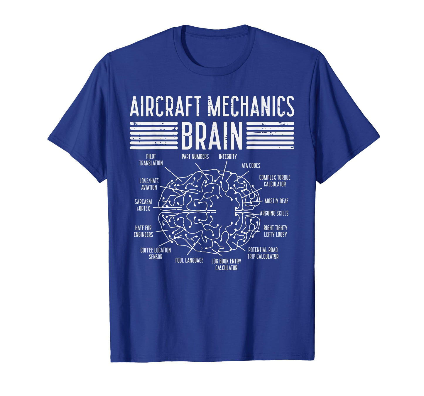 Aircraft Mechanics Brain Fun Airplane Maintenance Men Women T-Shirt