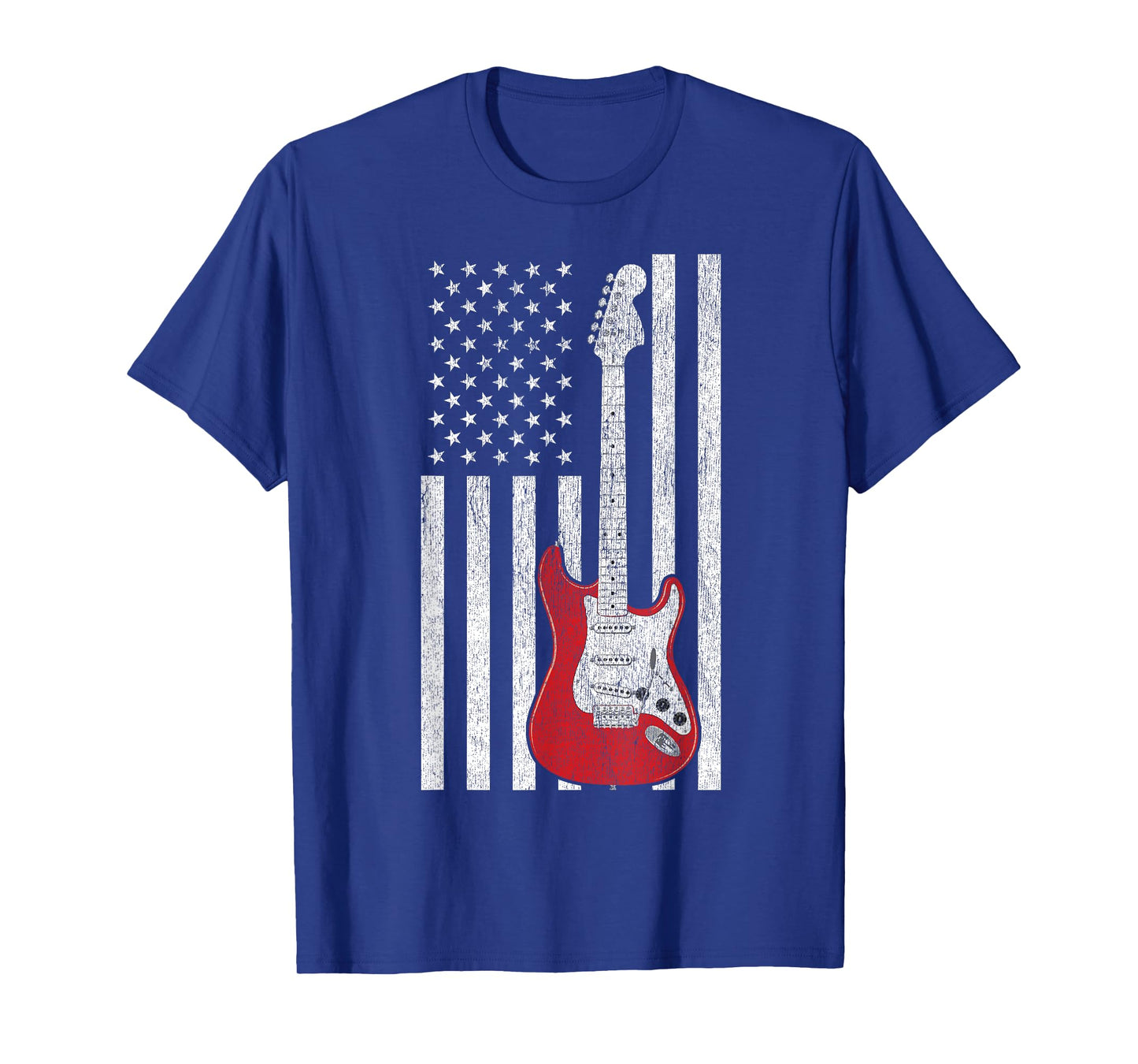 Patriotic American Flag Electric Guitar TShirt T-Shirt