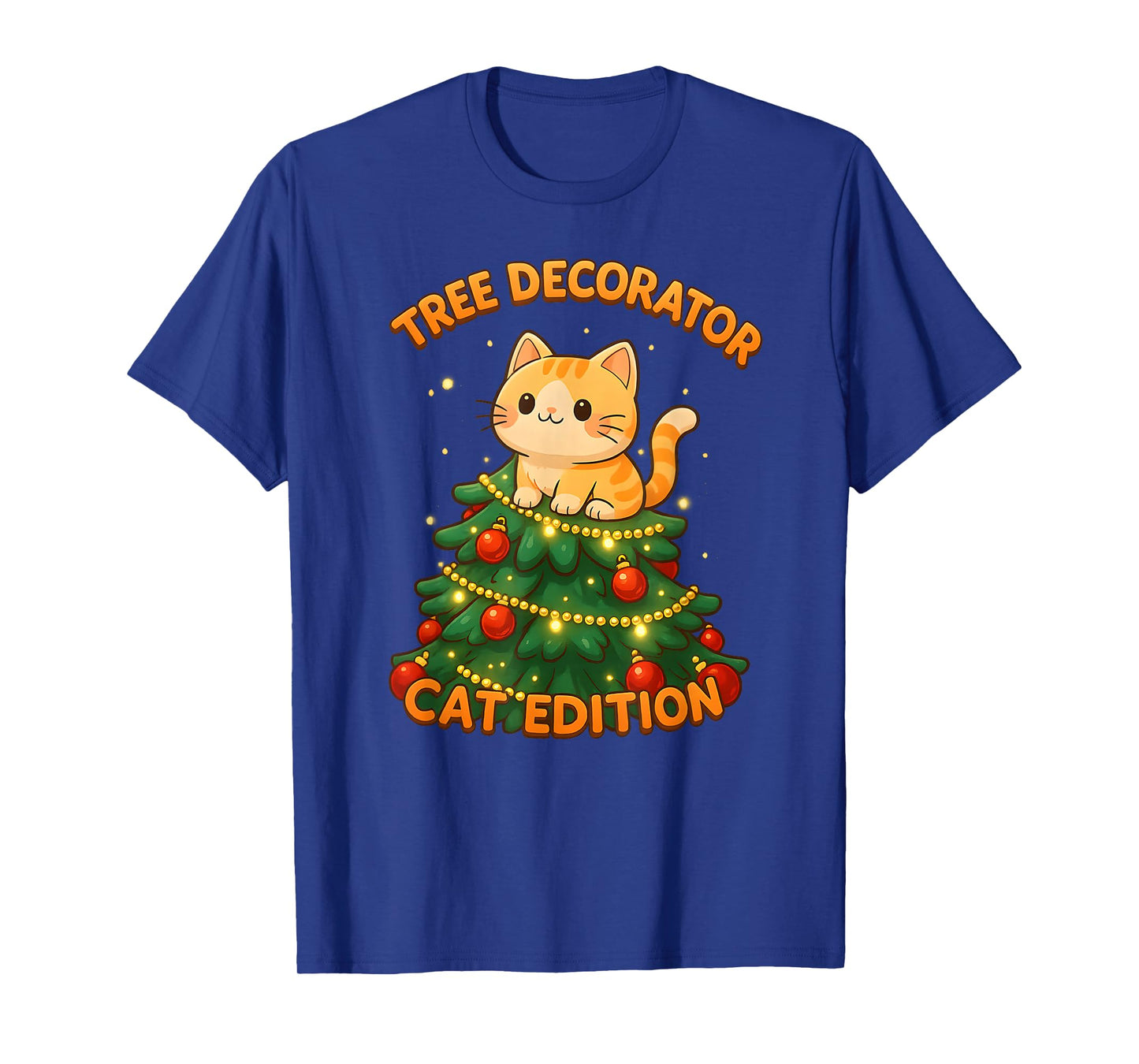 Tree Decorator Cat Edition Tee, Funny-Cat Christmas X-Mas T-Shirt