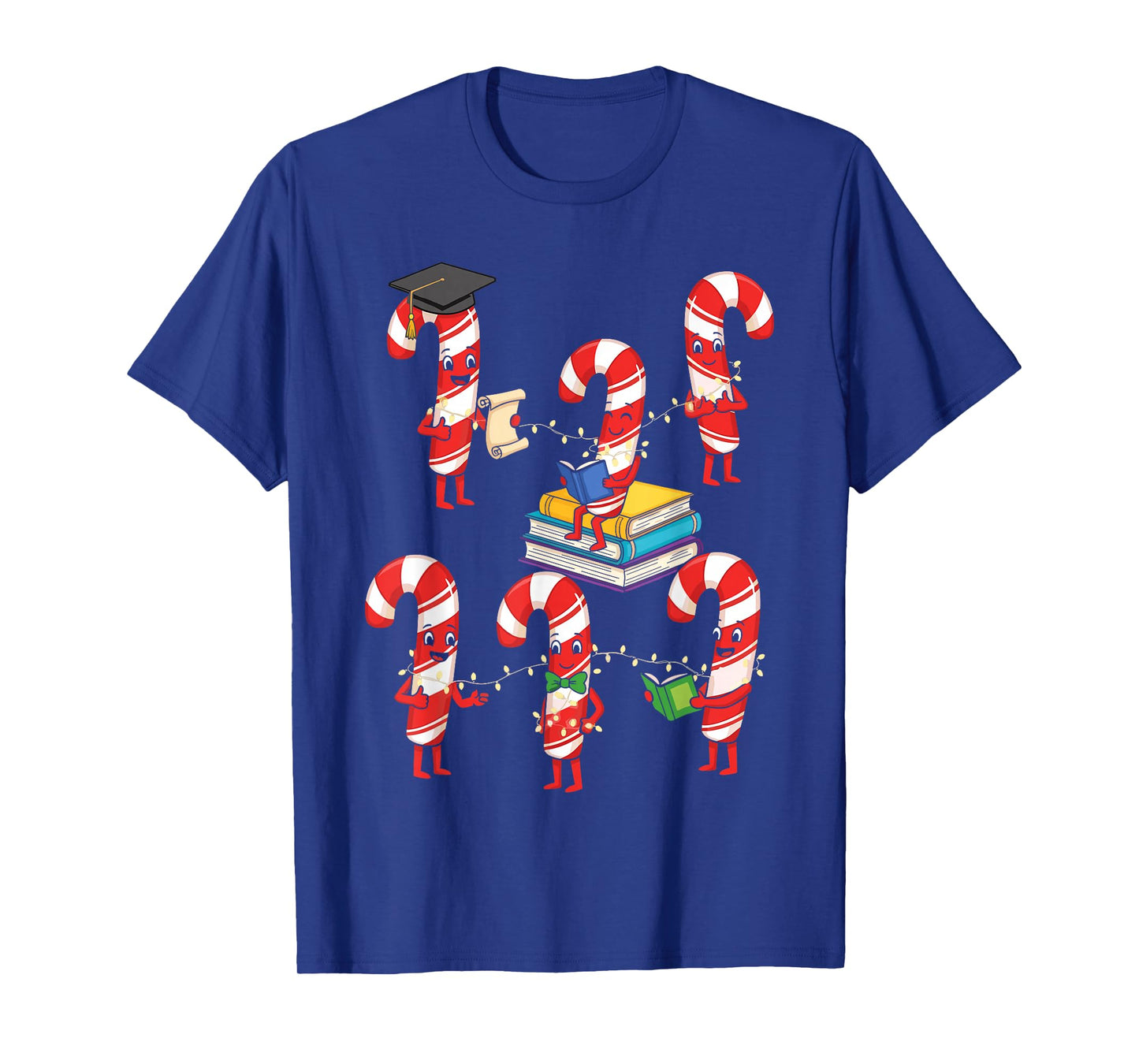 Bookmas Christmas Books Shirt, Candy Cane Bookworm T-Shirt