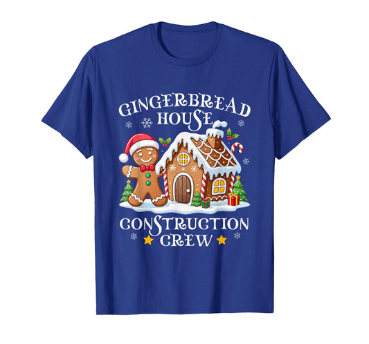 Christmas Gingerbread House Construction Crew Cookie Baking T-Shirt