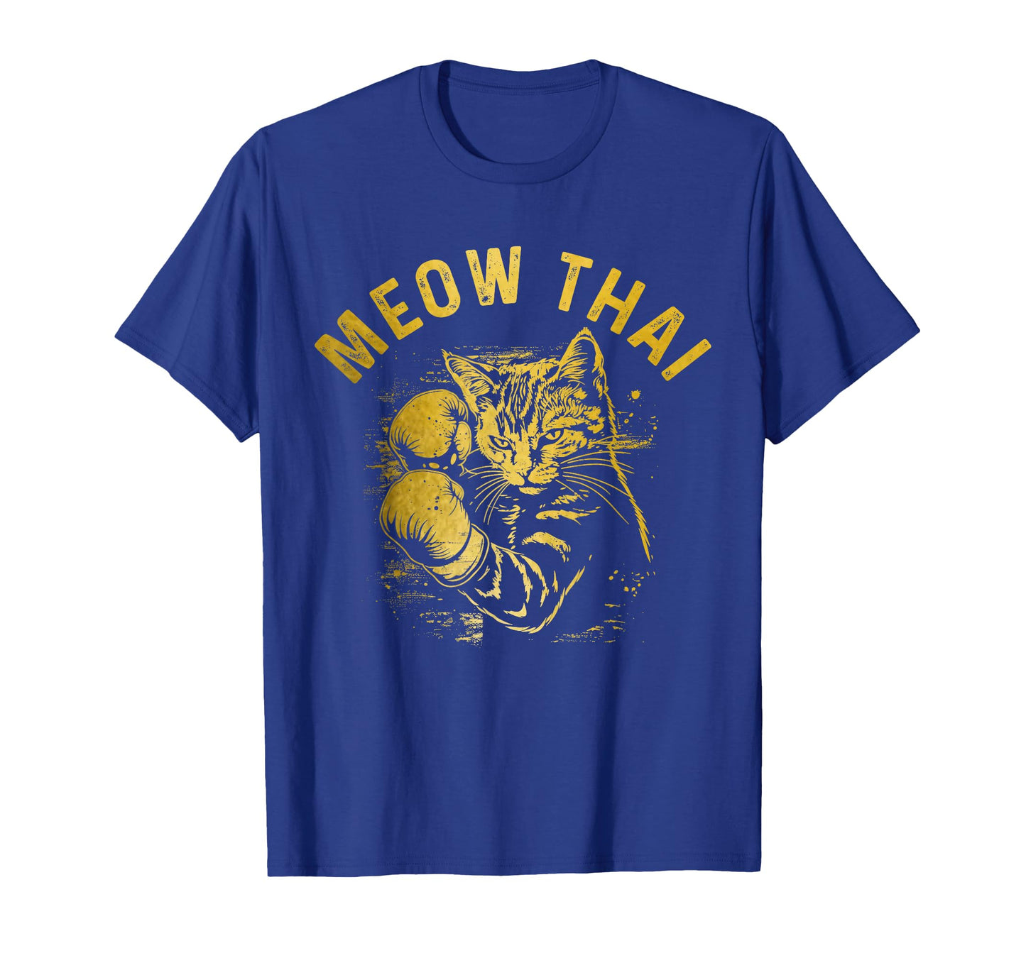 Meow Thai Funny Muay Thai Boxing Cat Martial Arts MMA Boxer T-Shirt