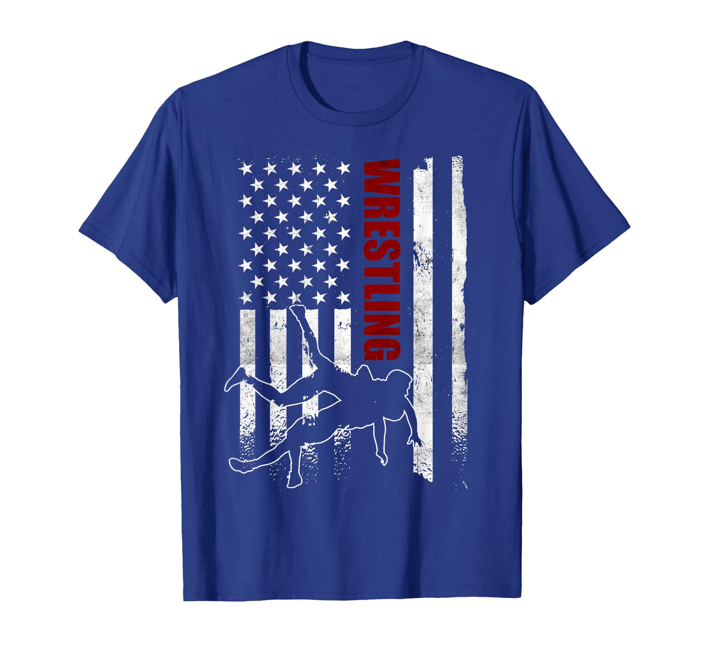 Retro American Wrestling Apparel US Flag Wrestling T-Shirt