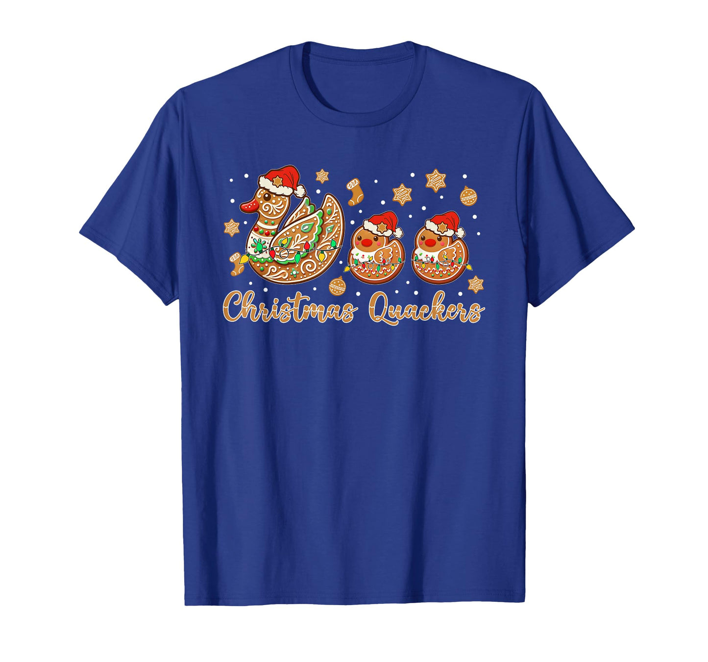 Christmas Quackers Gingerbread Ducks Funny Holiday T-Shirt