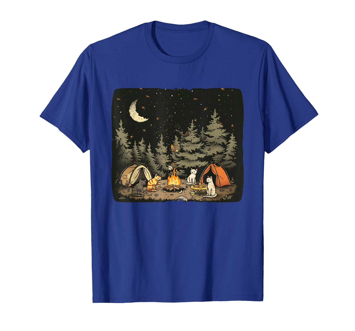 Camping Cat Costume for funny Adventures in Nature T-Shirt