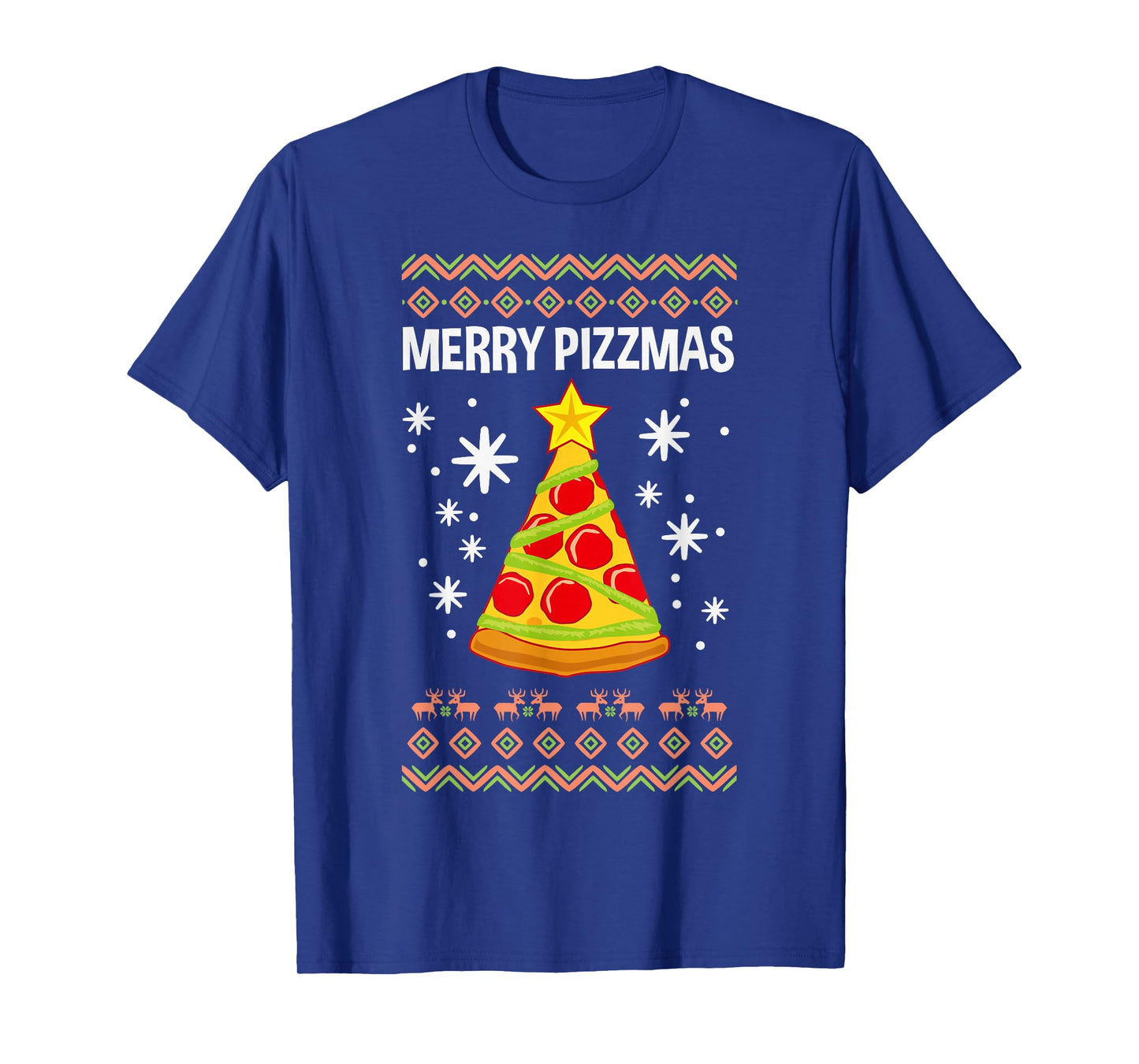 Funny Christmas Pizza Merry Pizzmas Ugly Xmas T-Shirt