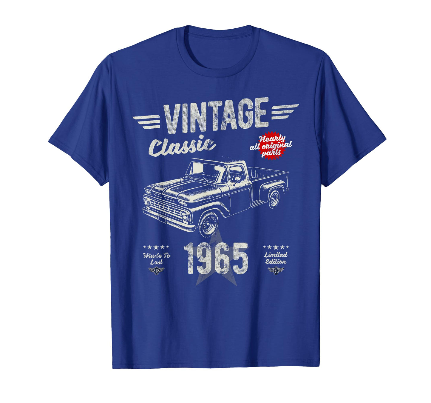 60th Birthday Born 1965 Vintage Funny Retro Pickup Truck T-Shirt