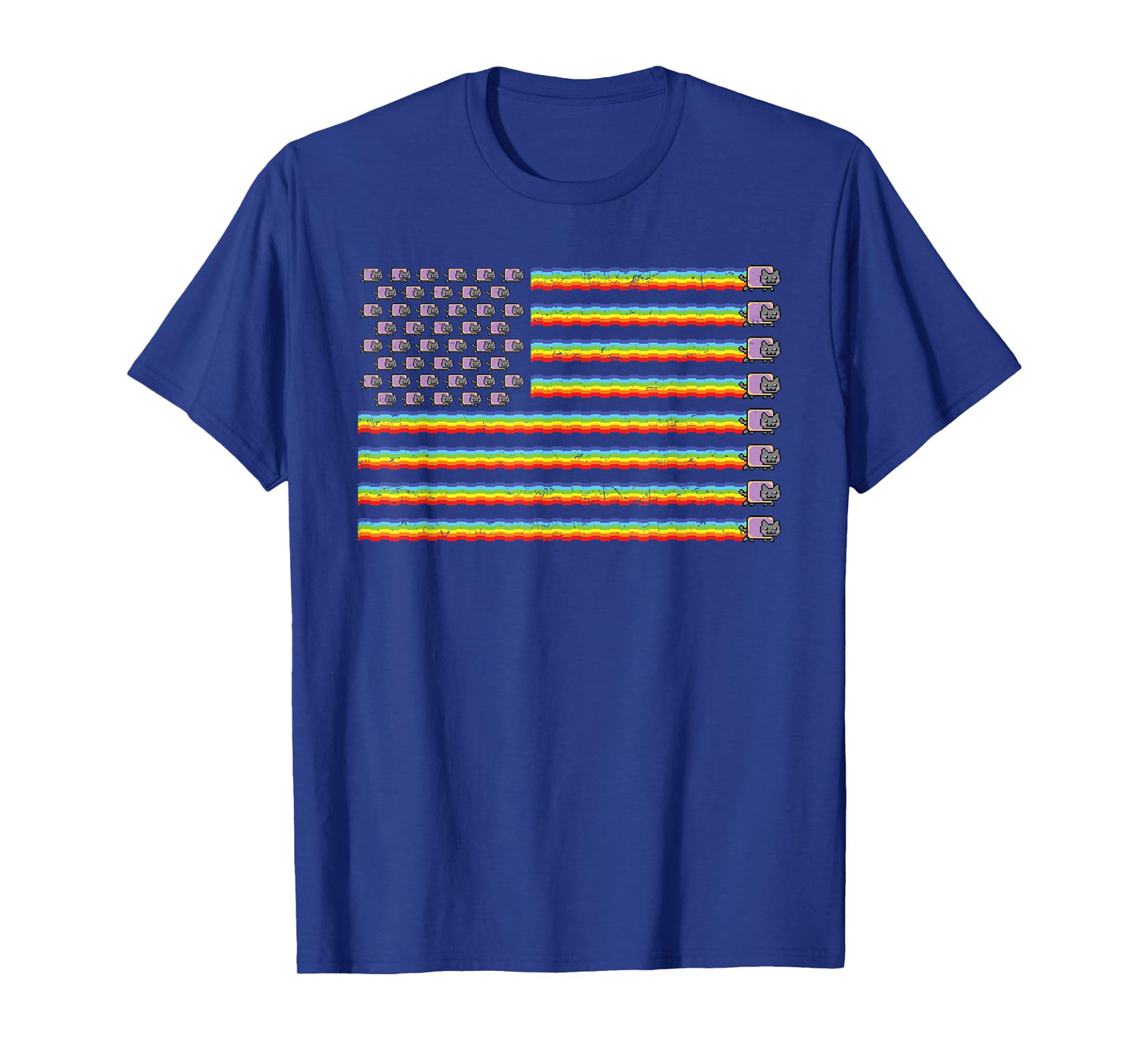 Poptart Rainbow USA American Flag Vintage T-Shirt