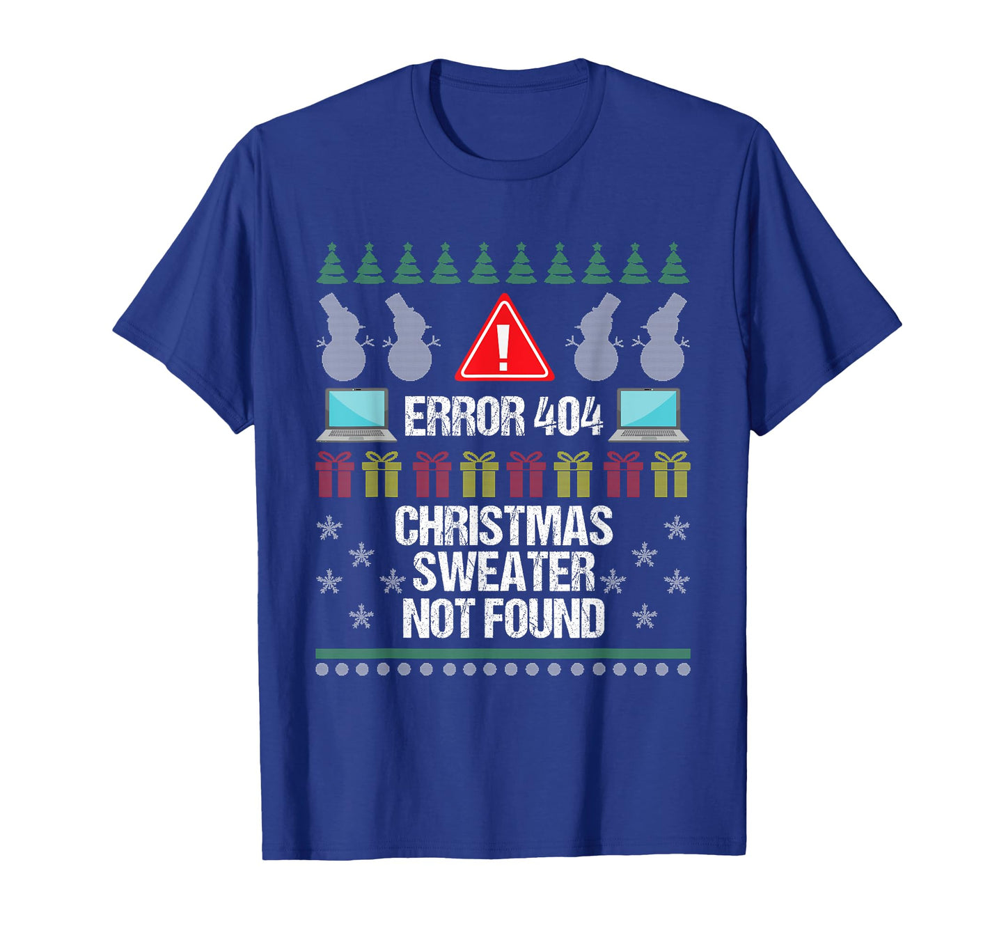 Computer Error 404 Ugly Christmas Sweater Not Found Shirt T-Shirt