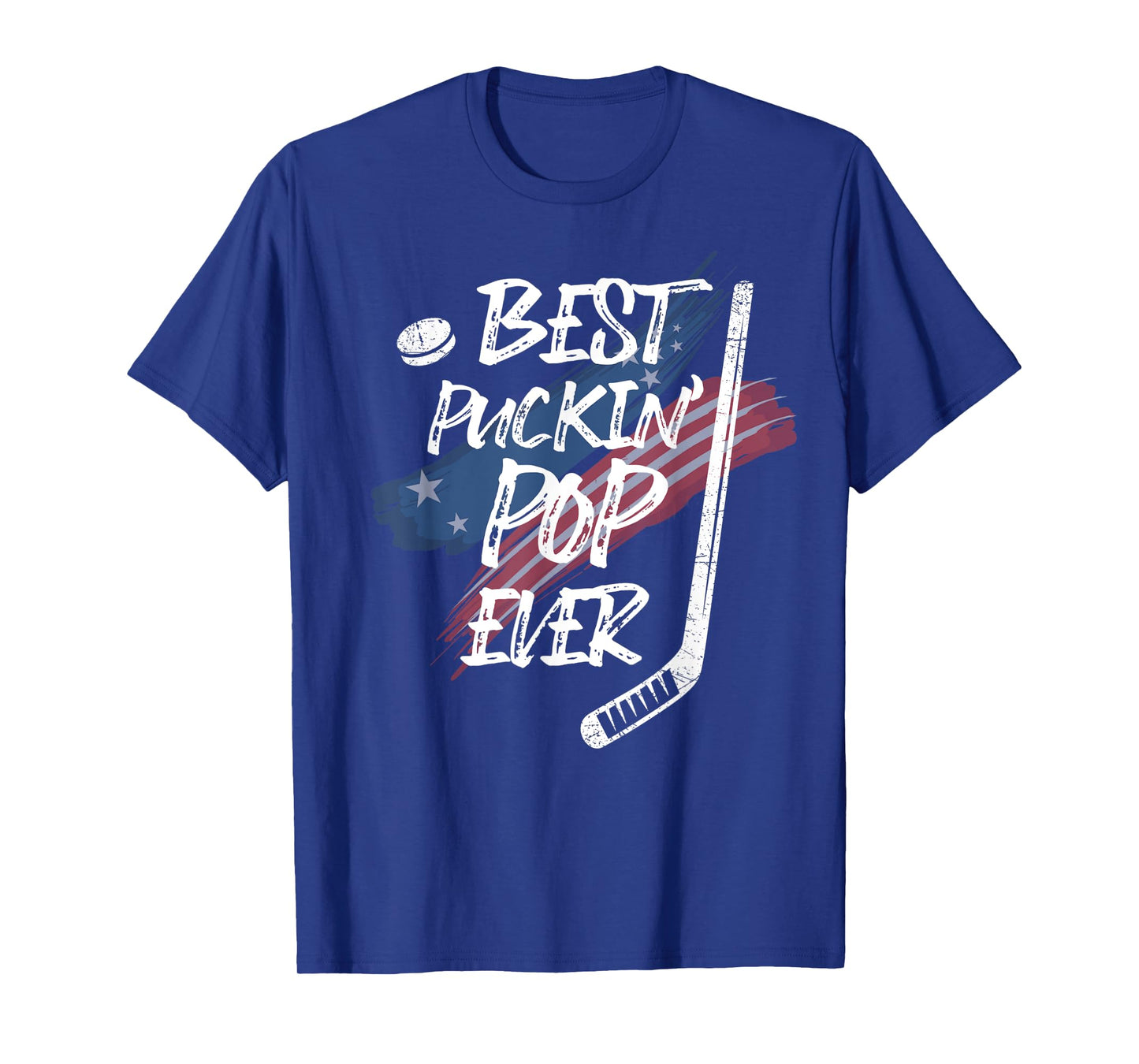 Best Puckin' Pop Ever Shirt American Flag Hockey Dad Gift T-Shirt