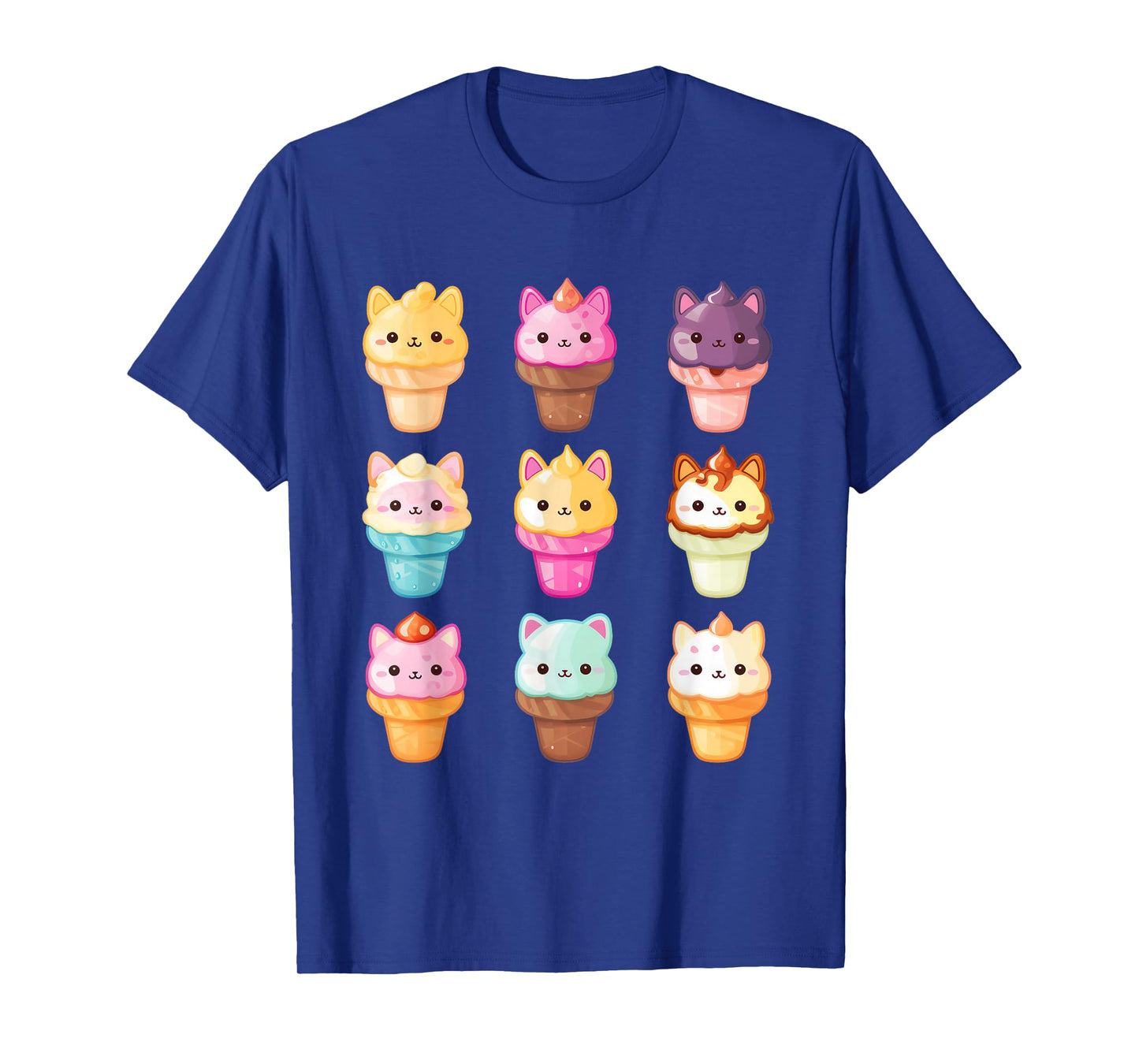 Kawaii Cat Ice Cream Sweets Food Lover Men Women Girls Kids T-Shirt