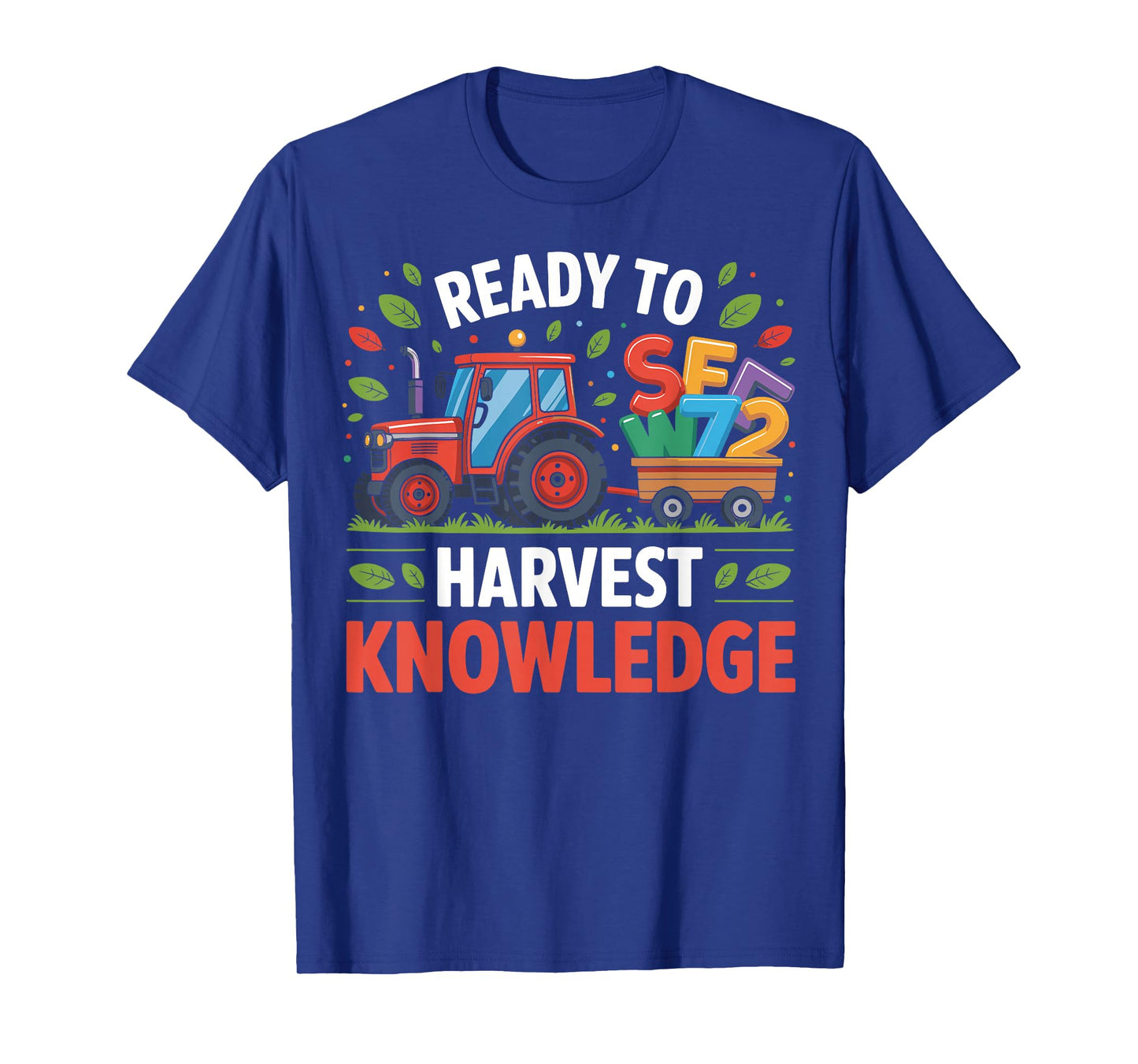 Back to School Teacher Farming Tractor 100th Day Farmer Kids T-Shirt