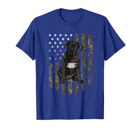 Camo American Flag Cane Corso 4th Of July USA T-Shirt