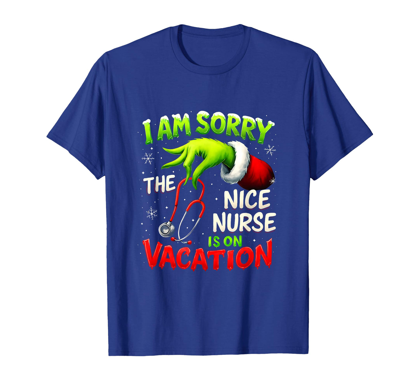 Christmas Funny I Am Sorry The Niche Nurse Santa Hat Medical T-Shirt