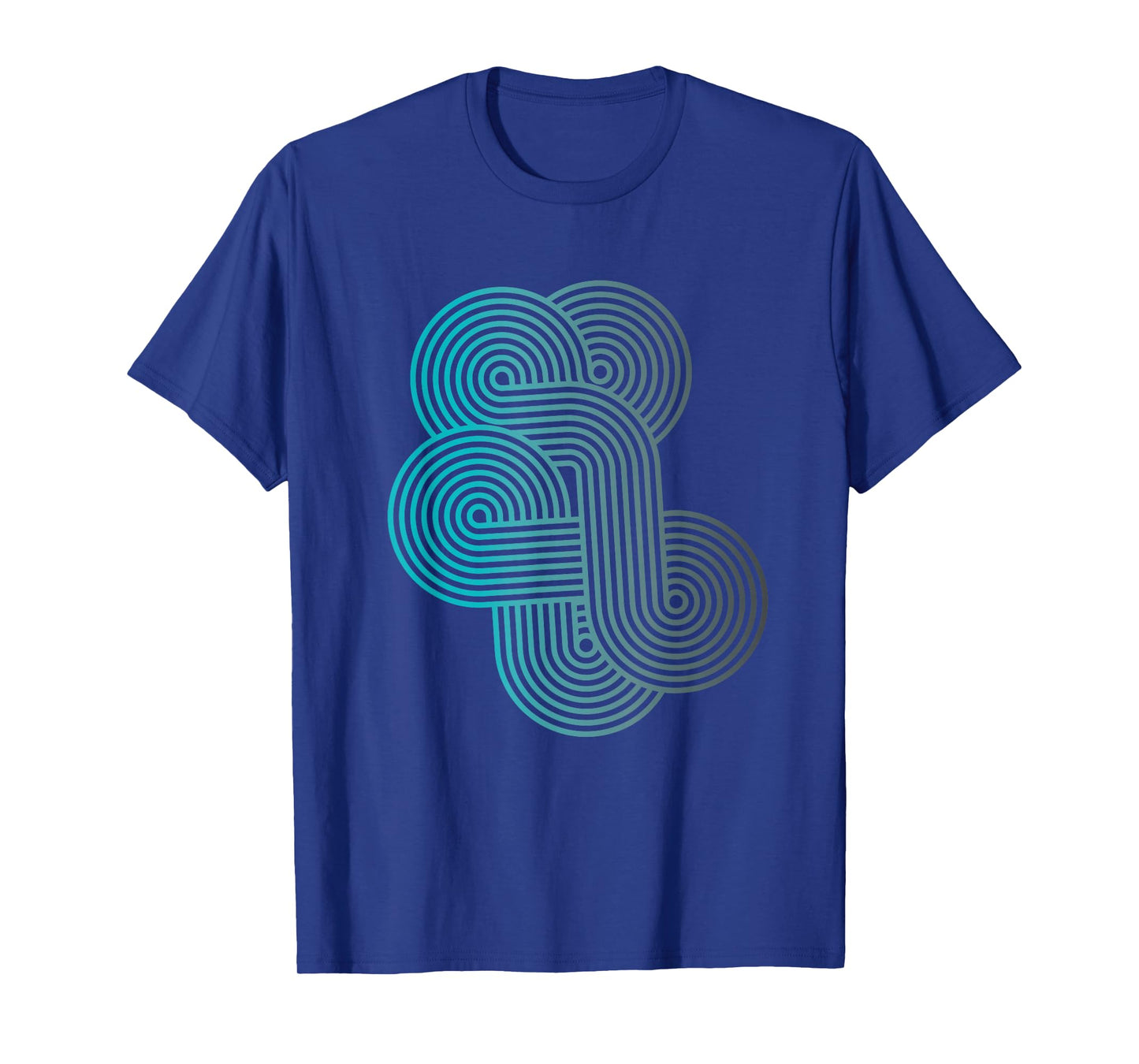 Modern Geometric Line Art Graphic Gradient T-Shirt T-Shirt