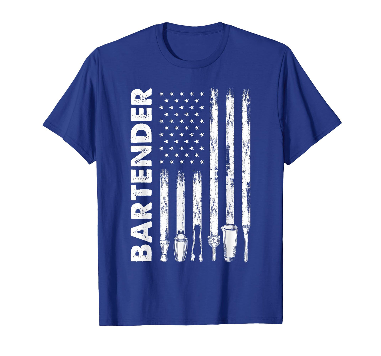 American Flag Bartender Funny Bartending Barkeep T-Shirt
