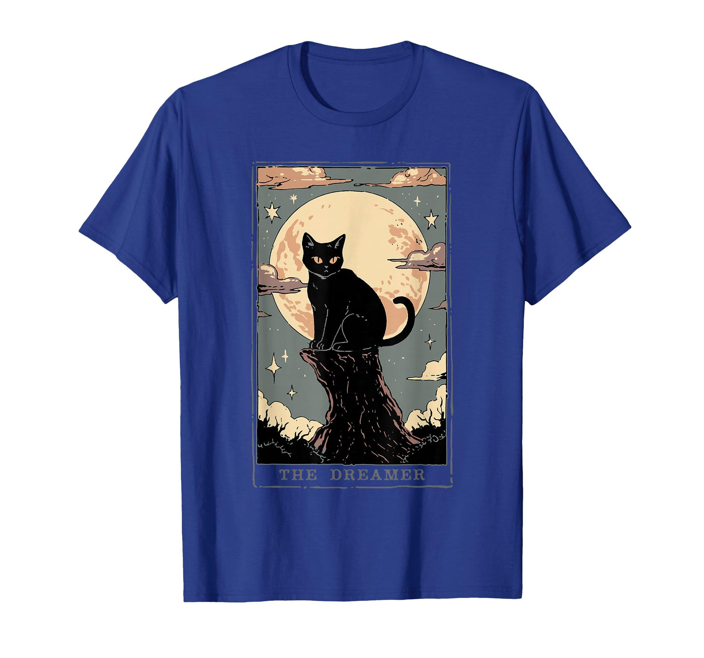 Black Cat Tarot Shirt Dreamer Dark Academia Cat Moon Cult T-Shirt